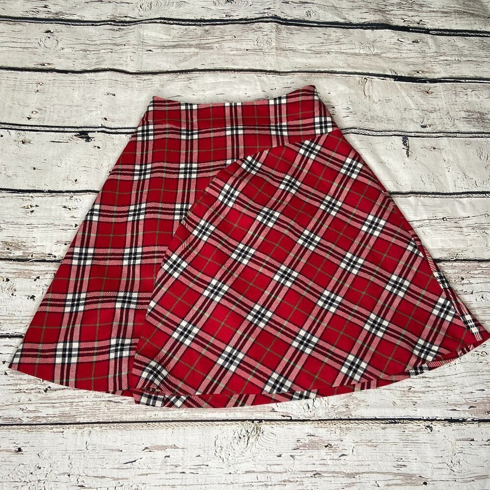 Hanna Andersson Plaid Skater Skirt Size M